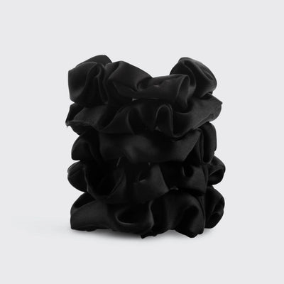 Satin Scrunchie Zwart