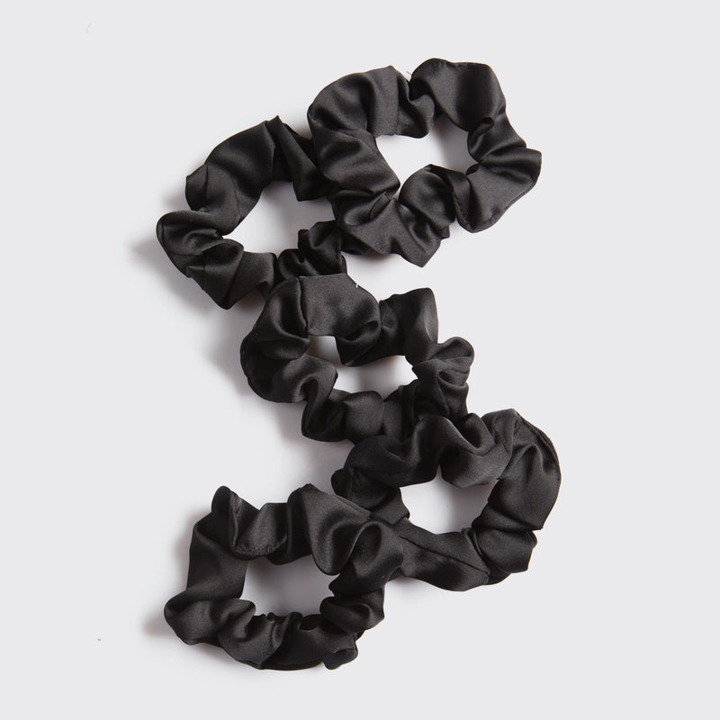 Satin Scrunchie Zwart